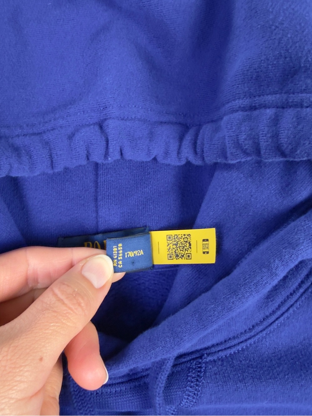 Polo Ralph Lauren Hoodie Mens Small Blue Fleece Logo Spellout Pullover Preppy - Picture 8 of 10